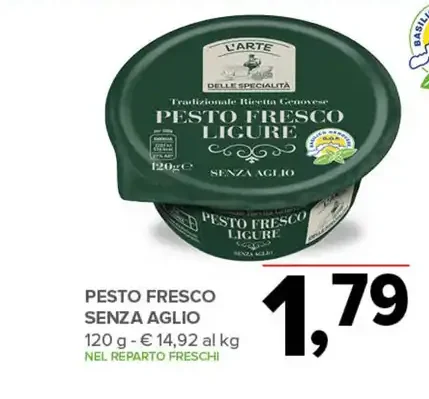 Pesto fresco senza aglio