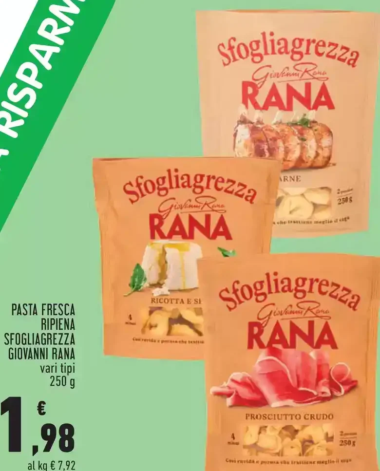 Pasta fresca sfoglia grezza Giovanni Rana vari tipi
