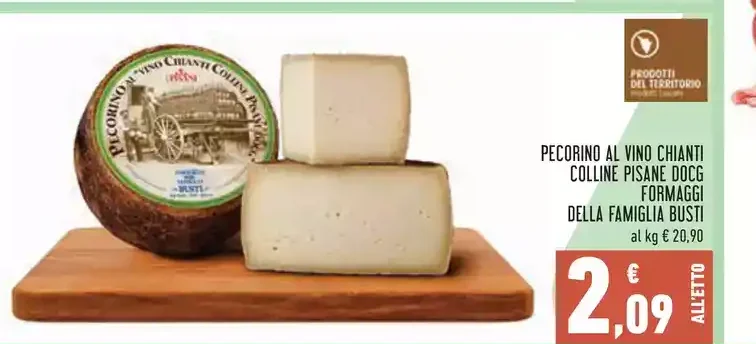 Pecorino al vino Chianti Colline Pisane DOP