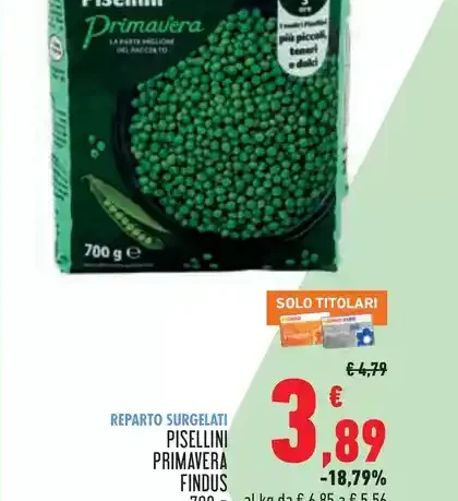 Pisellini primavera Findus