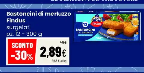 Bastoncini di merluzzo Findus