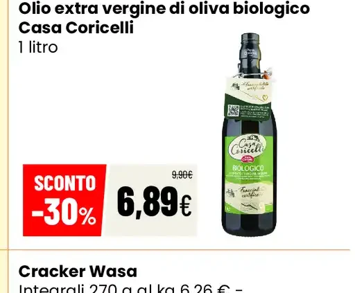 Olio extra vergine di oliva biologico