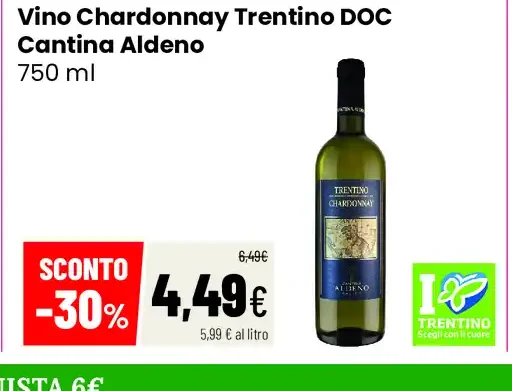 Vino Chardonnay Trentino DOC