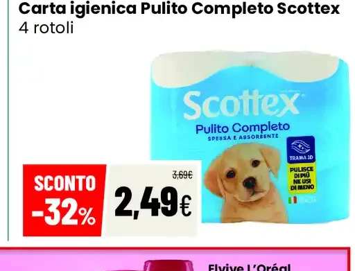 Carta igienica Pulito Completo Scottex