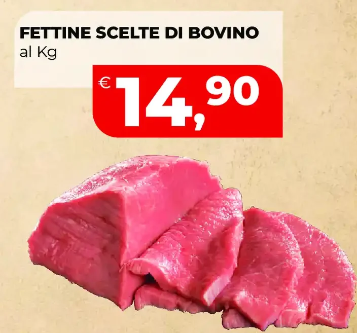 Fettine scelte di bovino