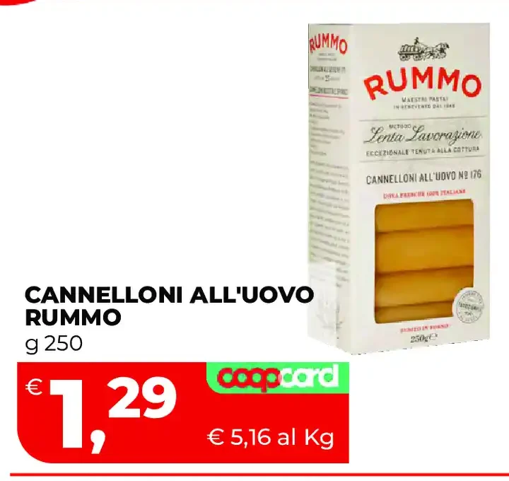 Cannelloni all'uovo Rummo