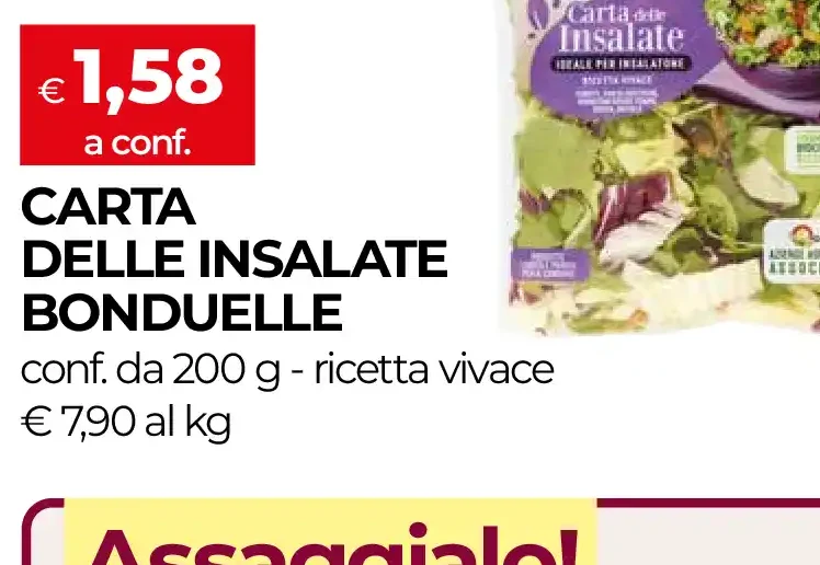Carta delle insalate Bonduelle