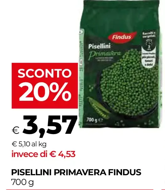 Pisellini primavera Findus