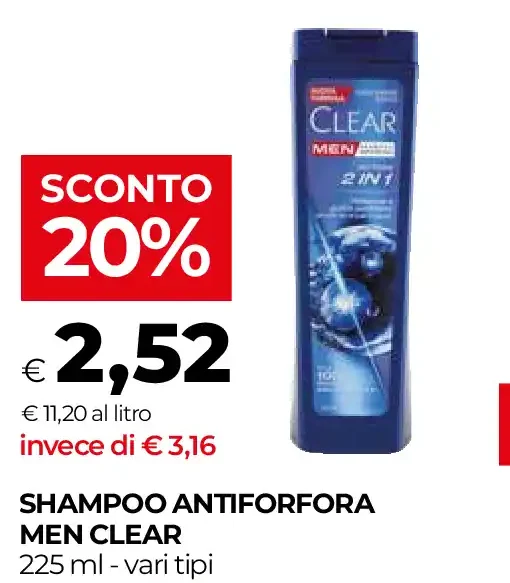 Shampoo antiforfora Men Clear