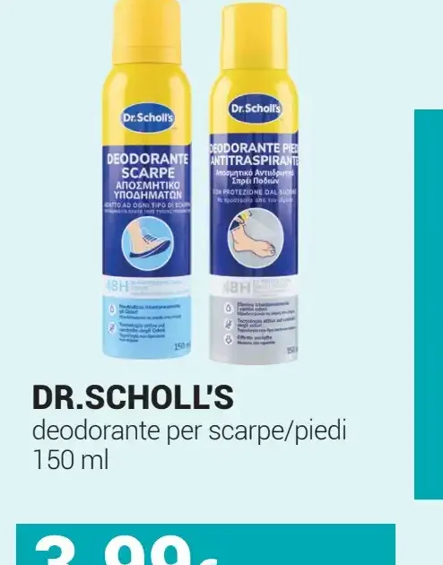 Dr. Scholl's deodorante per scarpe/piedi