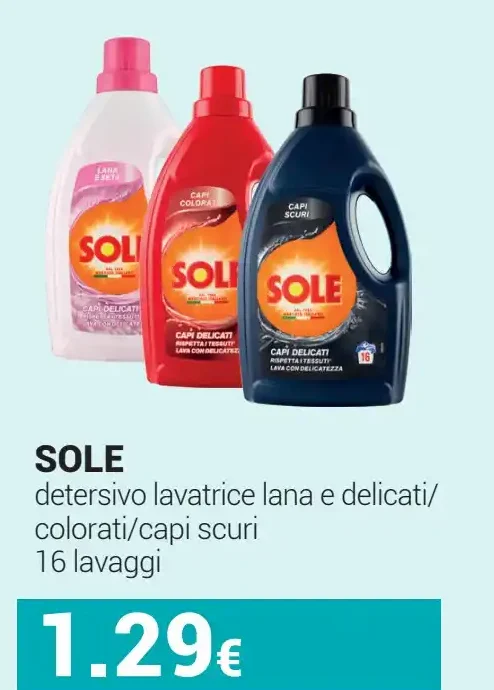 Sole detergente lavatrice