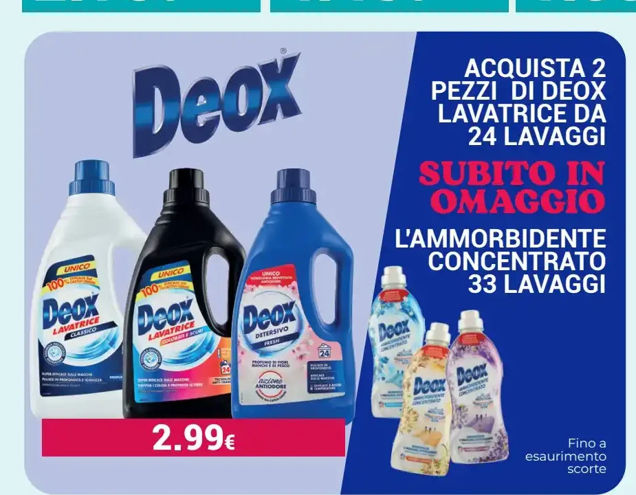 Deox detergente lavatrice
