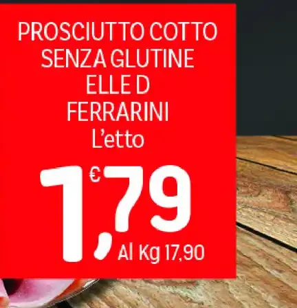 Prosciutto cotto senza glutine
