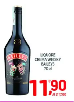 Liquore crema whisky Baileys 70 cl