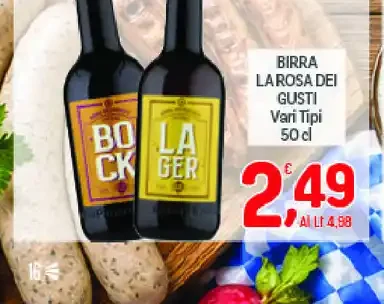 Birra La Rosa dei Gusti vari tipi 50 cl