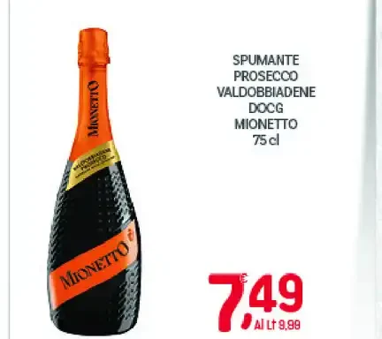 Spumante Prosecco Valdobbiadene DOCG Mionetto
