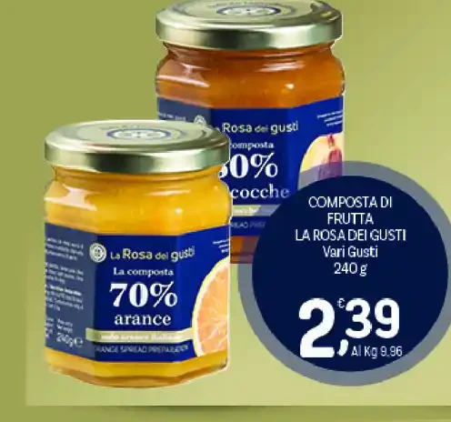 Composta di frutta La Rosa dei Gusti vari gusti