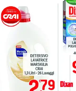 Detersivo lavatrice Marsiglia Crai