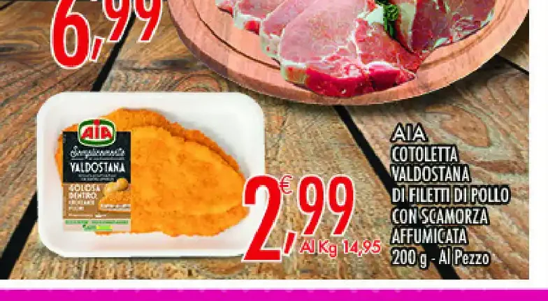 Cotoletta valdostana di filetti di pollo