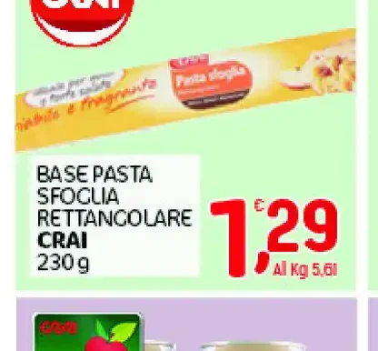 Base pasta sfoglia rettangolare