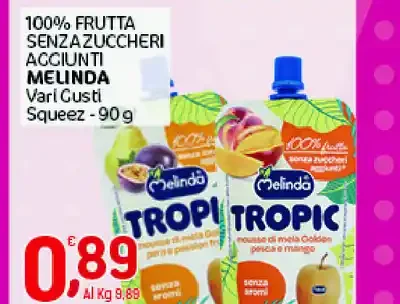 100% frutta senza zuccheri aggiunti