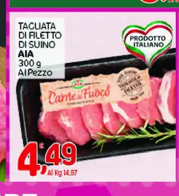 Tagliata di filetto di suino aia