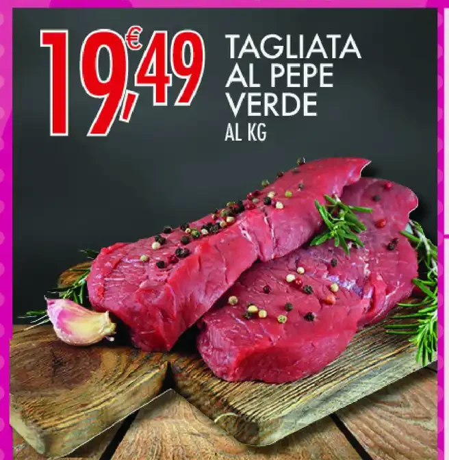 Tagliata al pepe verde