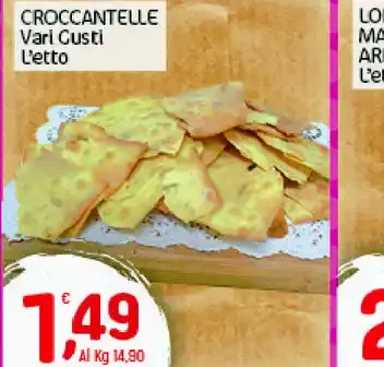 Croccantelle vari gusti L'etto