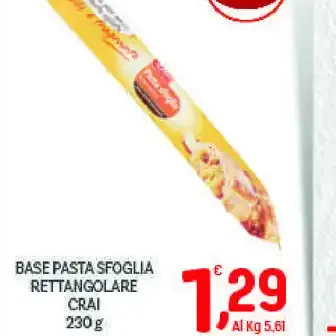 Base pasta sfoglia rettangolare Crai