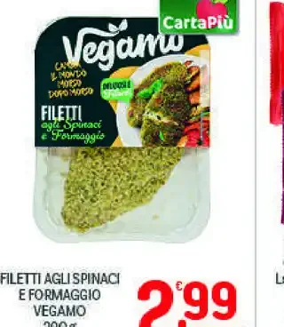 Filetti agli spinaci e formaggio Vegamo