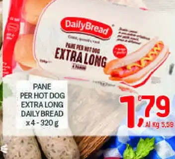 Pane per hot dog extra long