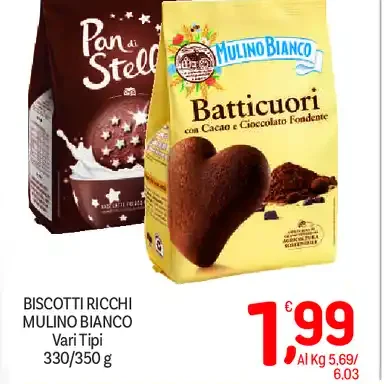 Biscotti ricchi Mulino Bianco vari tipi