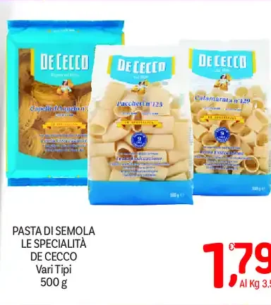 Pasta di semola Le Specialità De Cecco