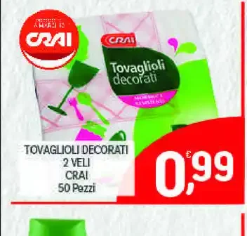 Tovaglioli decorati Crai