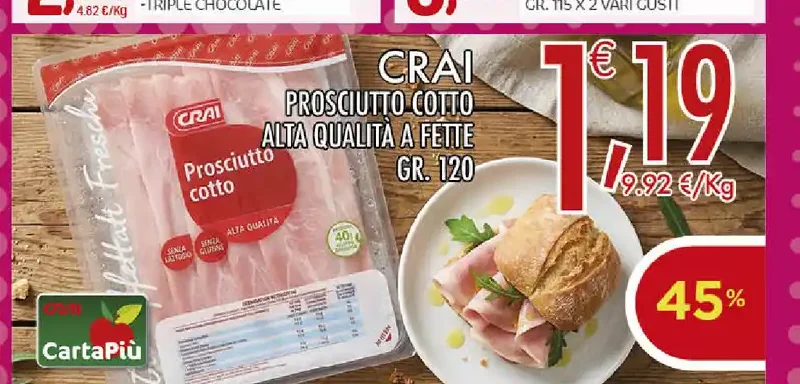 Prosciutto cotto alta qualità