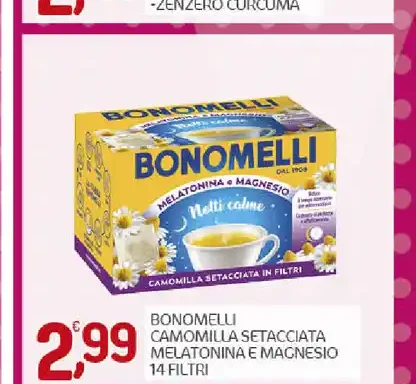 Camomilla setacciata melatonina e magnesio