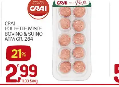 Polpette miste bovino e suino