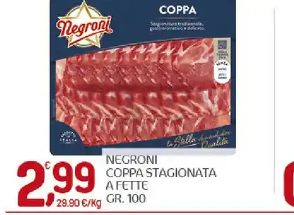 Coppa stagionata a fette