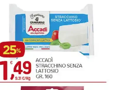 Stracchino senza lattosio