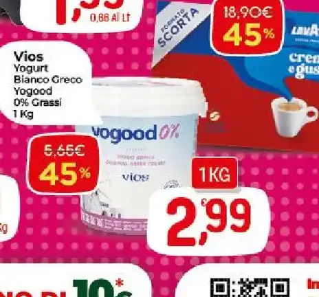Yogurt bianco greco 0% grassi