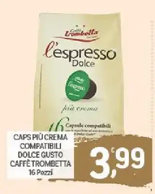 Capsule crema compatibili Nespresso più crema Caffè Trombetta