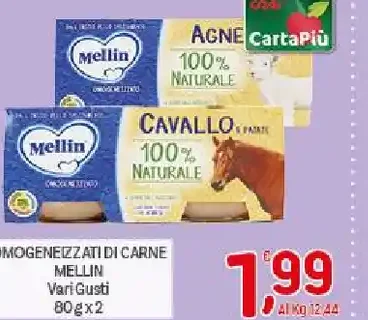 Omogeneizzati di carne Mellin vari gusti