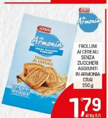 Frollini ai cereali senza zuccheri aggiunti Crai