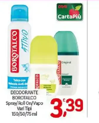 Deodorante Borotalco spray/roll-on/vapo