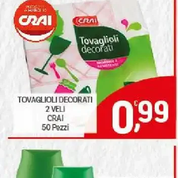 Tovaglioli decorati Crai