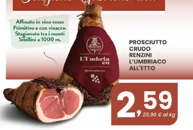 Prosciutto crudo Renzini L'UmbriaCo