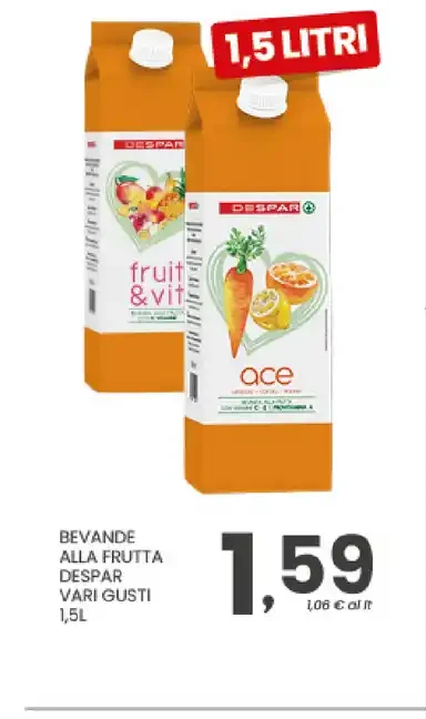 Bevande alla frutta Despar vari gusti