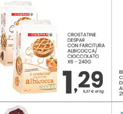 Crostatine Despar con farcitura albicocca/cioccolato