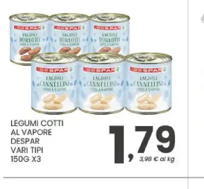 Legumi cotti al vapore Despar vari tipi