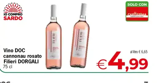 Vino DOC Cannonau rosato Filieri Dorgali
